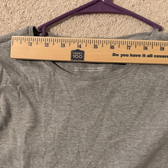 Talbots Gray Pima Cotton Top - Picture 6 of 6